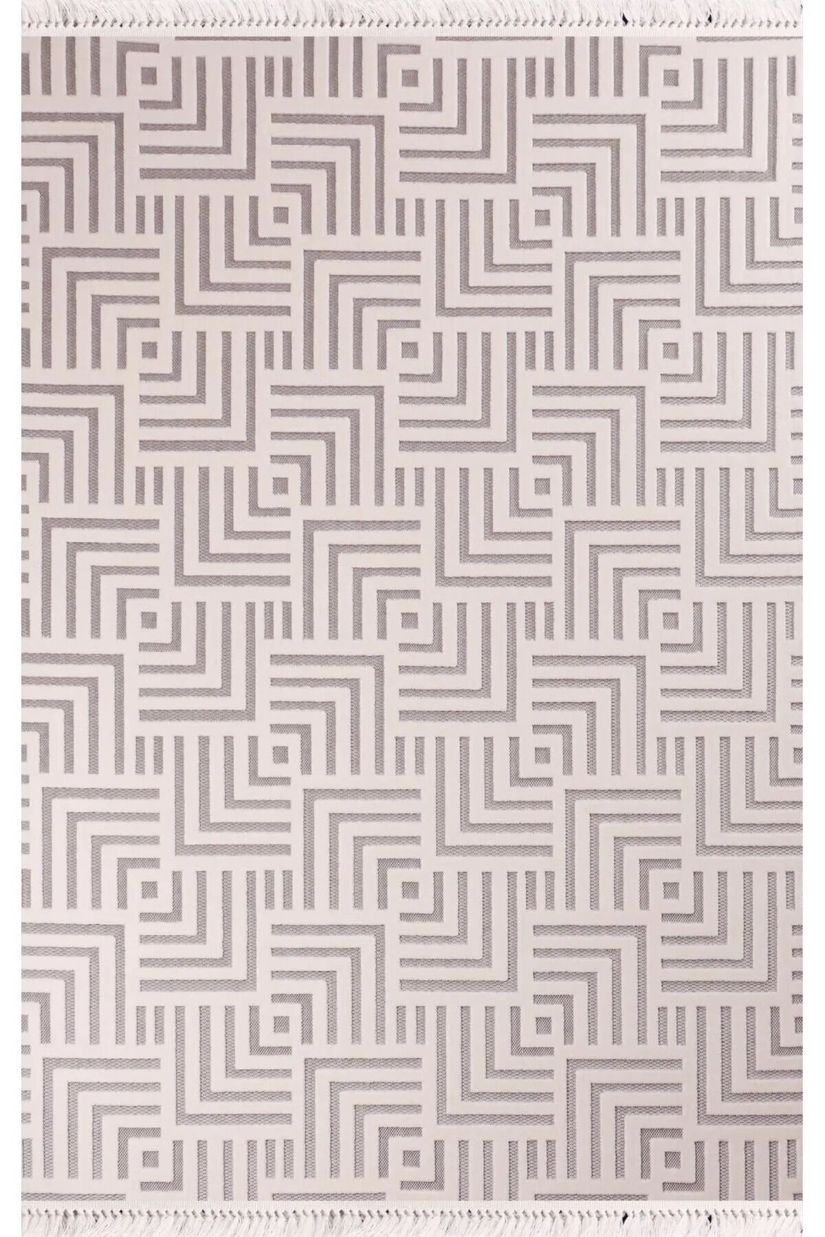 Nexus Halı Torino 4005A Gri Polyester Sisal İplik Saçaklı Modern Şık Dokuma Taban Halı