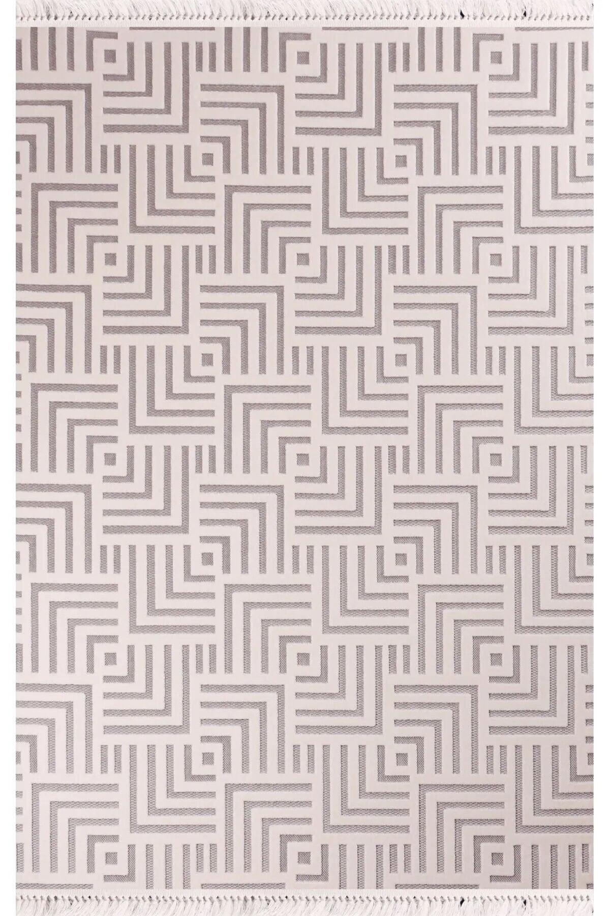 Nexus Halı Torino 4005A Gri Polyester Sisal İplik Saçaklı Modern Şık Dokuma Taban Halı