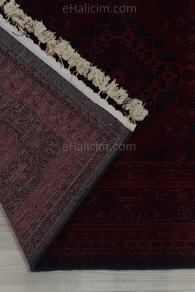 Pierre Cardin Halı History HY03A Kırmızı Etnik Desen Zelanda Yünü Ile Dokunan Tezgah Halı