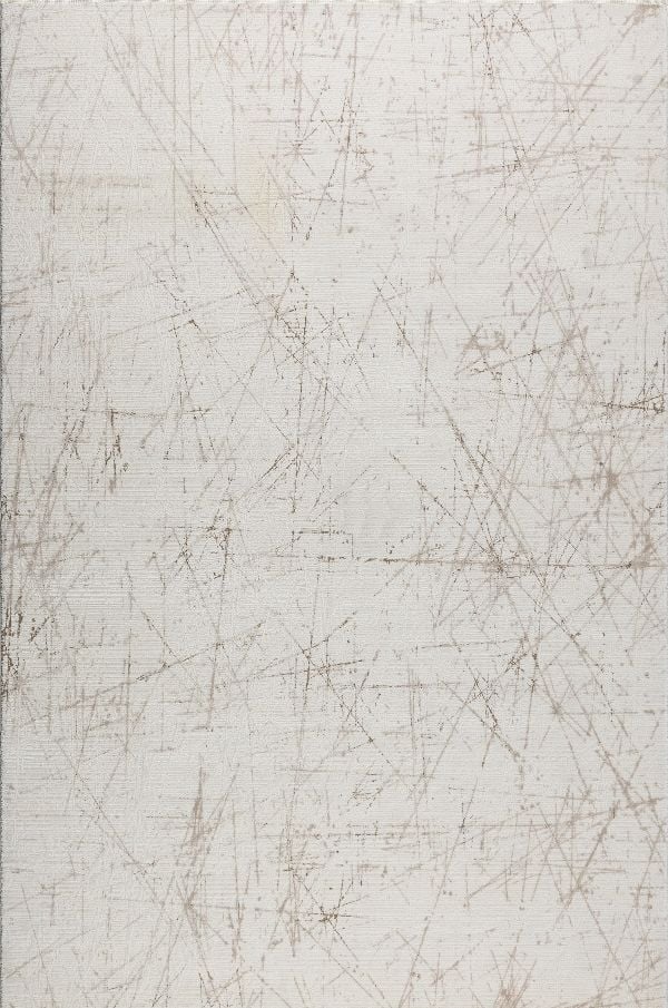 Sanat Halı Mira 3584 Krem Kahve Akrilik Yüksek Kaliteli Modern Şık Halı
