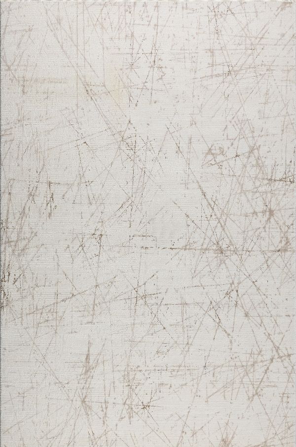 Sanat Halı Mira 3584 Krem Kahve Akrilik Yüksek Kaliteli Modern Şık Halı