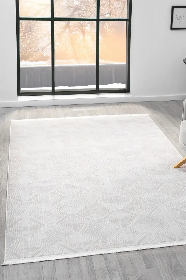 Seyran Halı Vista 5116 Krem Akrilik Yüksek Kaliteli Yumuşak Dokulu Şık Halı