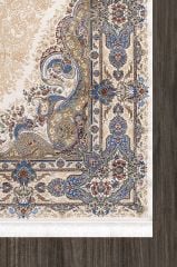 Artemis Halı Silk 5156C Kemik Viskon Çerçeveli Klasik Oturma Odası ve Salon Halısı