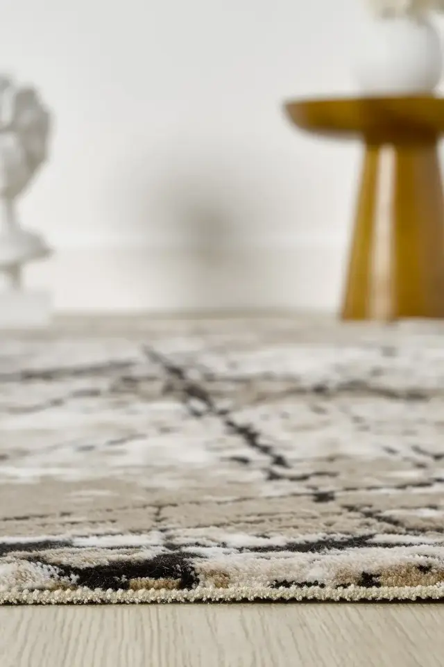 Seyran Halı Roma 413 Bej Siyah Yolluk