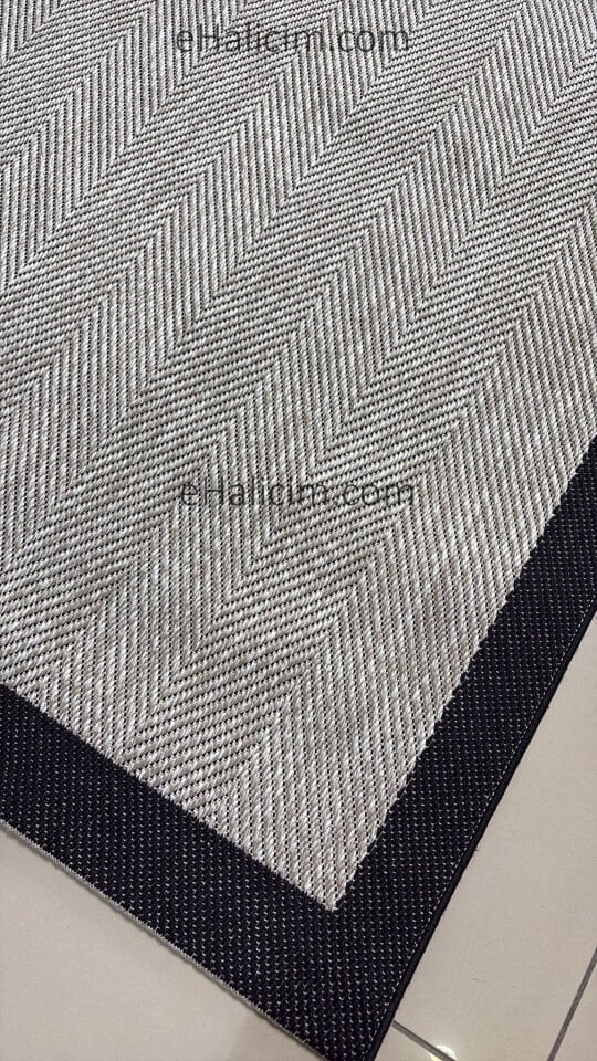 Luxess Halı Sisal Plus 1147 Bej Siyah Yüksek Kaliteli Modern Halı