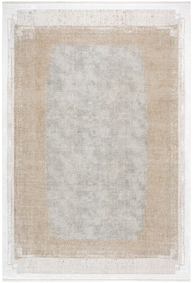 Elexus Halı Regina 4107 Krem Vizon Yumuşak Dokulu Modern Oturma Odası ve Salon Halısı