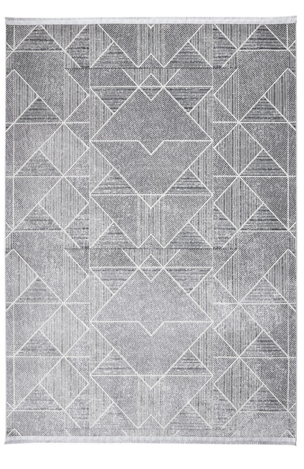 Louis Casa Yakamoz 10134 Gri Modern Saçaklı Halı