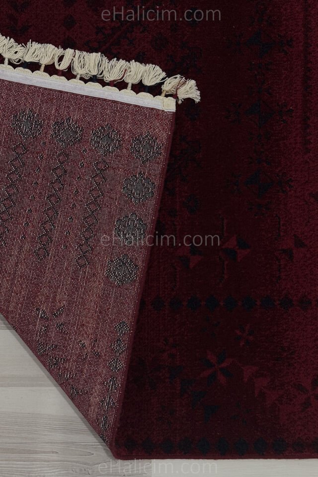 Pierre Cardin Halı History HY08A Kırmızı Etnik Desen Zelanda Yünü Ile Dokunan Tezgah Halı