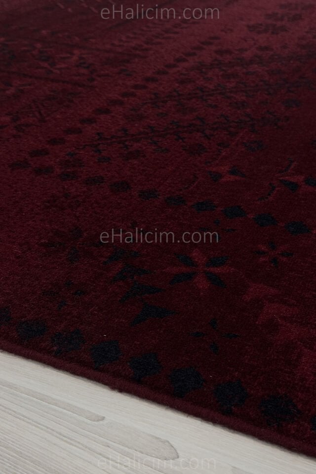 Pierre Cardin Halı History HY08A Kırmızı Etnik Desen Zelanda Yünü Ile Dokunan Tezgah Halı