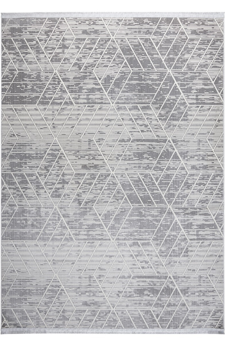 Louis Casa Yakamoz 10136 Gri Modern Saçaklı Halı