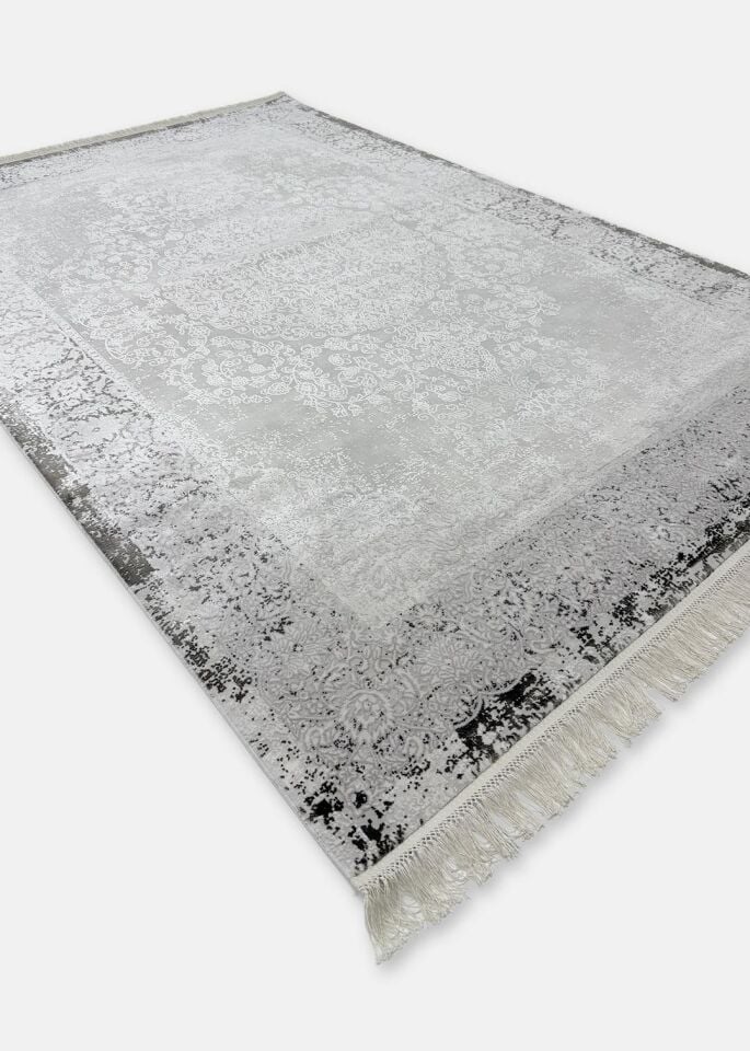 Royal Halı Mystic QM00D Gri Modern Desenli Yüksek Kliteli Akrilik Şık Makine Halısı