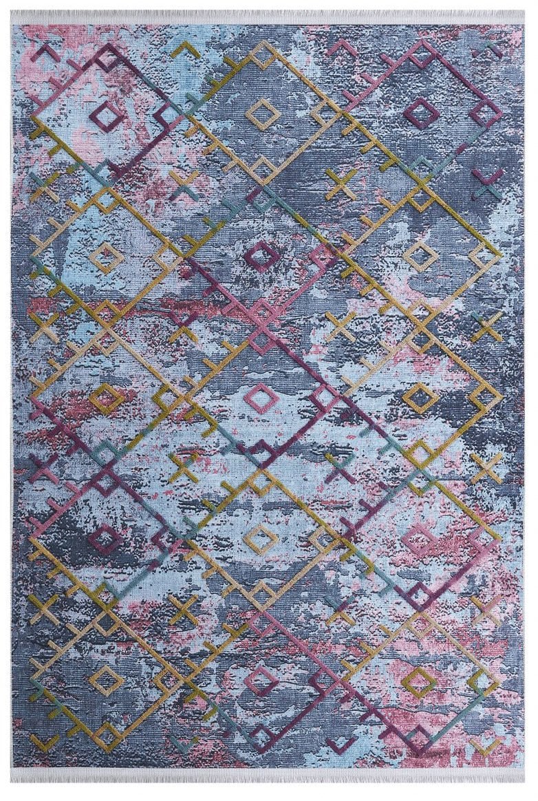Louis Casa Halı Nakkaş 5032A Modern Saçaklı Kaymaz Taban Kilim