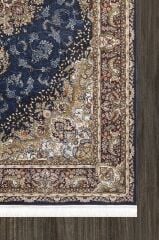 Artemis Halı Silk 5158C Kemik Lacıvert Akrilik Viskon Çerçeveli Klasik Halı