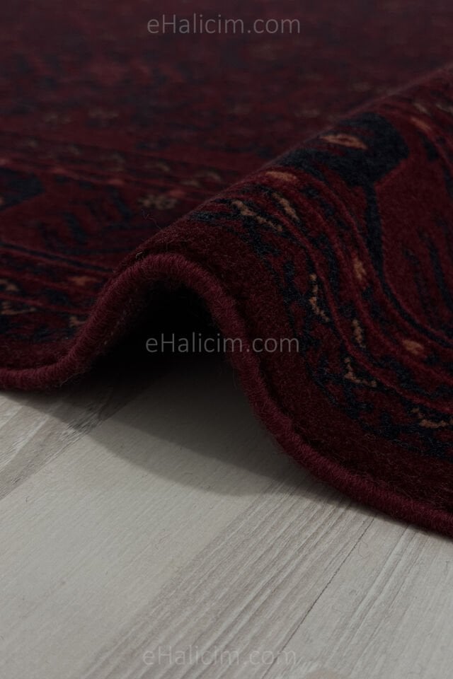 Pierre Cardin Halı History HY10A Kırmızı Etnik Desen Zelanda Yünü Ile Dokunan Tezgah Halı