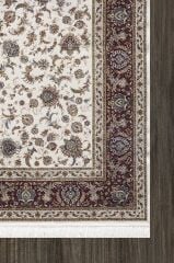 Artemis Halı Silk 5160B Bordo Kemik Viskon Çerçeveli Klasik Oturma Odası ve Salon Halısı