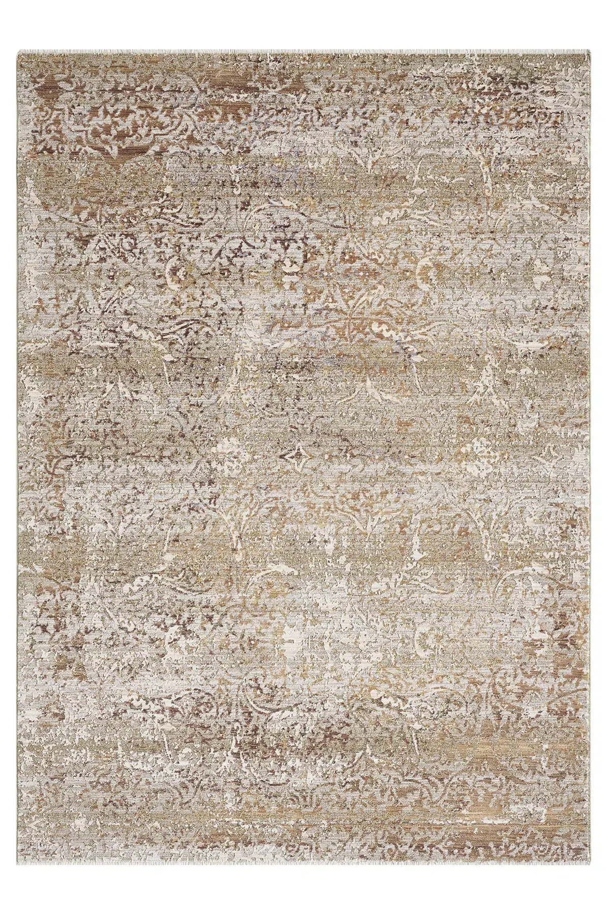 Seyran Halı Monde Bej 805 Etnik Desen Dokuma Taban Polyester Klasik Şık Halı