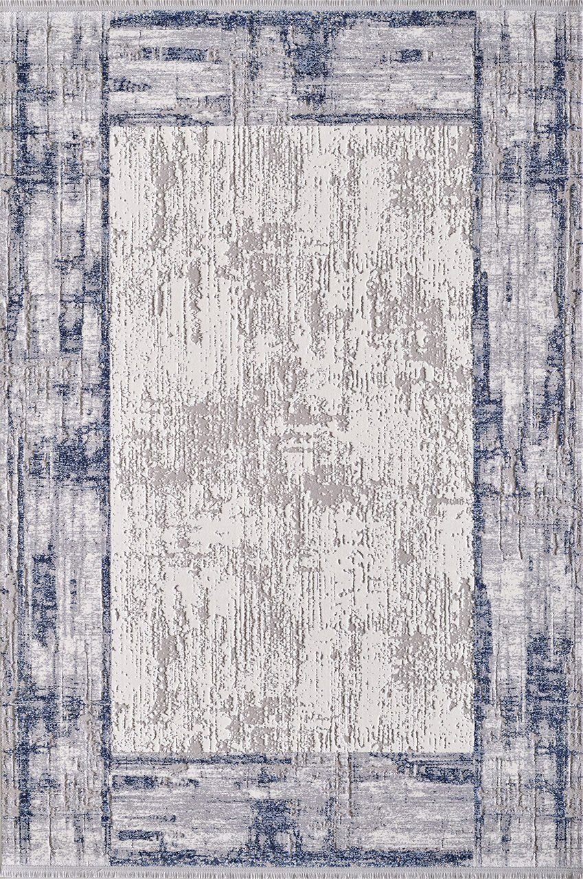 Artemis Halı Murano 9161B Gri Lacivert Akrilik Çerçeveli Yumuşak Dokulu Oturma Odası Halısı