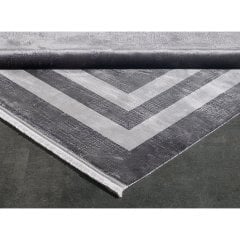 Gümüşsuyu Halı Black & Brown 11297 Antrasit Doğal İplik Çerçeveli Dokuma Taban Halı