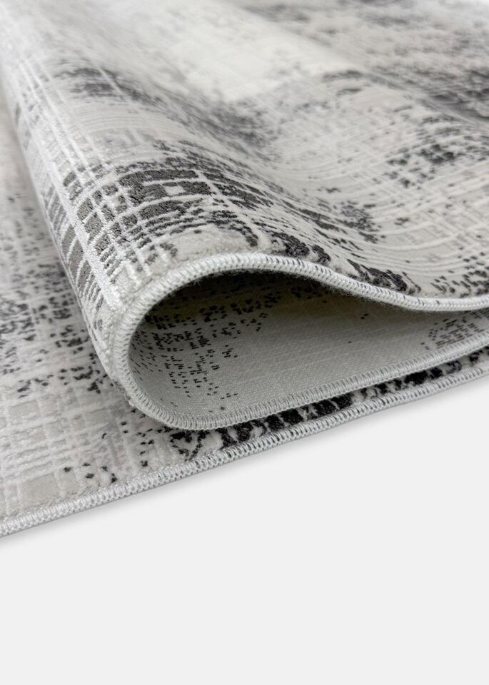 Royal Halı Mystic QM01D Gri Modern Desenli Akrilik Şık Makine Halısı