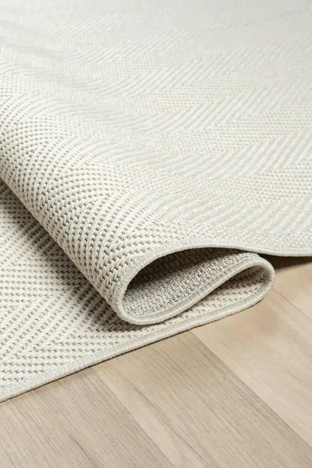 Seyran Halı Bombay 665 Krem Kolay Temizlenen Hav Toz Vermez Hasır Dokulu Balık Sırtı Sisal Yolluk