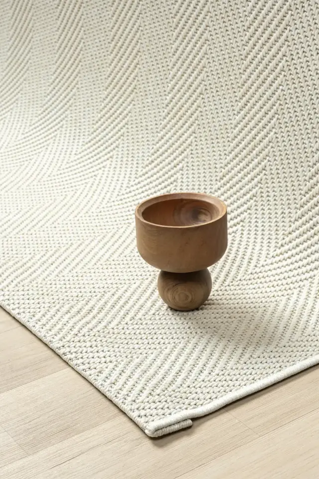 Seyran Halı Bombay 665 Krem Kolay Temizlenen Hav Toz Vermez Hasır Dokulu Balık Sırtı Sisal Yolluk