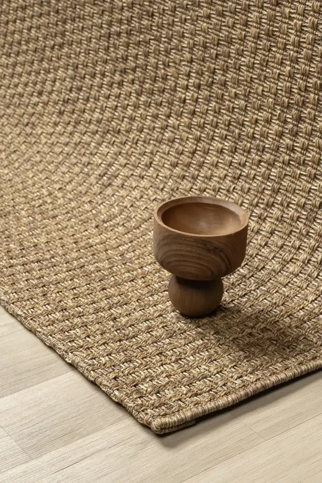 Seyran Halı Bombay 666 Kahve Kolay Temizlenen Hav Toz Vermez Hasır Dokulu Sisal Yolluk