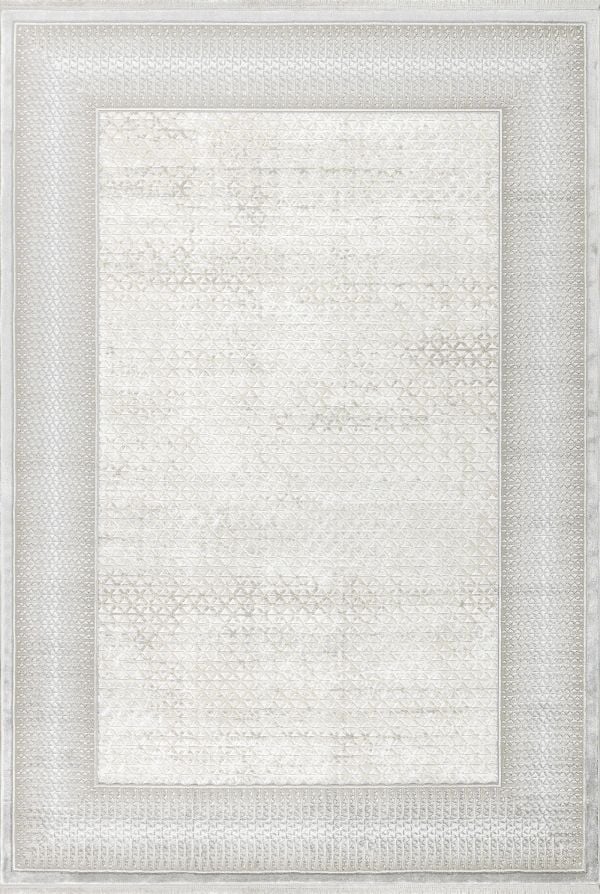 Sanat Halı Penta 3823 Gri Viskon Modern Salon ve Oturma Odası Halısı