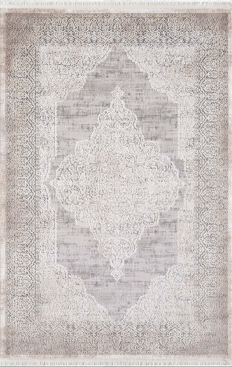 Artemis Halı Barok 2253C Viskon Akrilik Klasik Şık Çerçeveli Oturma Odası ve Salon Halısı