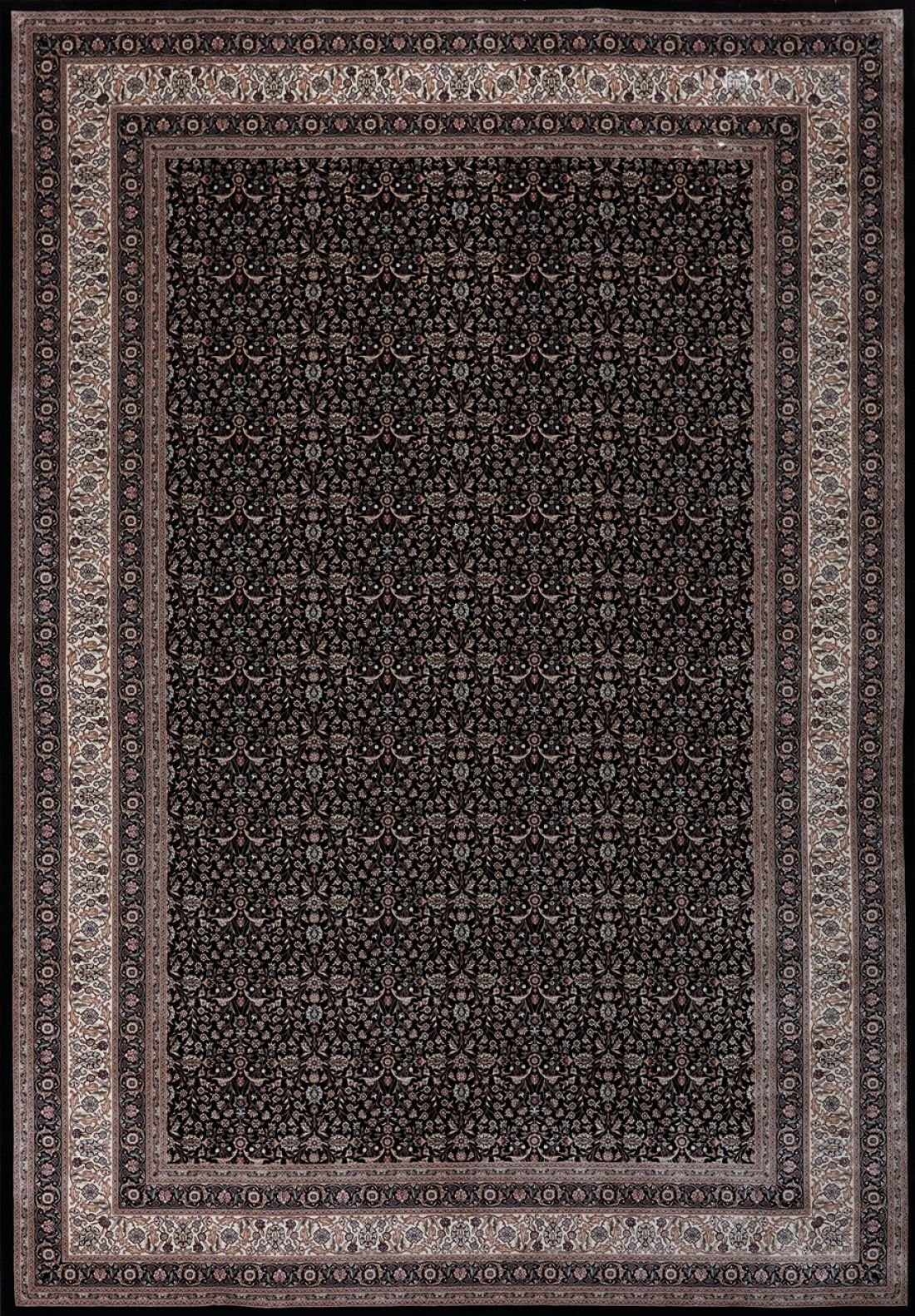 Nexus Halı Ferimah 39758D Mavi Modal İplik Saçaklı Klasik Çerçeveli Halı