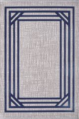 Artemis Halı Murano 9163B Gri Lacivert Akrilik Çerçeveli Yumuşak Dokulu Oturma Odası Halısı