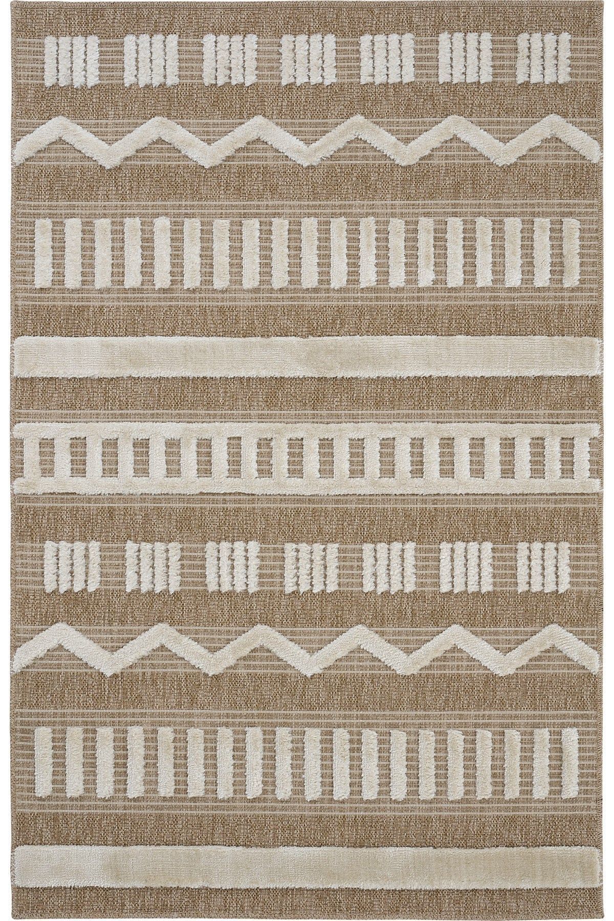 Seyran Halı Marakeş 676 Beyaz Kolay Temizlenen Hav Toz Vermez Etnik Yolluk