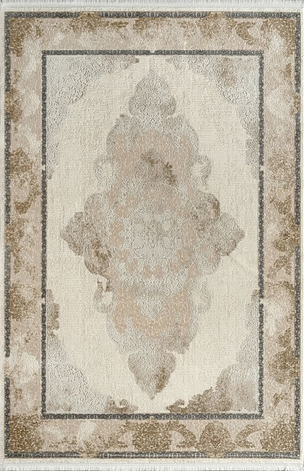 Pierre Cardin Halı Voyage KJ01B Bej Yumuşak Dokulu Viskon ve Akrilik ile Üretilen Üst Kalite Halı