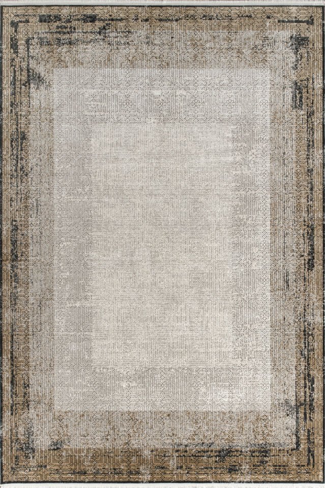 Royal Halı Bearny Modern TD04A Bej Krem Viskon Akrilik Yumuşak Dokulu Modern Halı