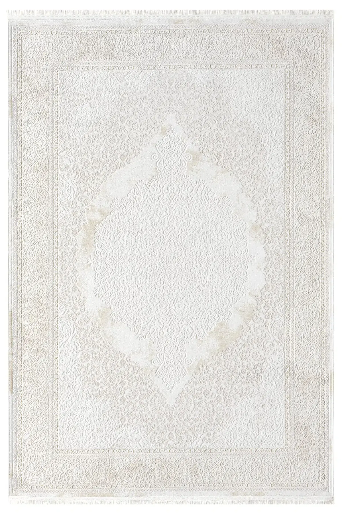 Seyran Halı Vista 5121 Bej Akrilik Çerçeveli Yumuşak Dokulu Şık Halı