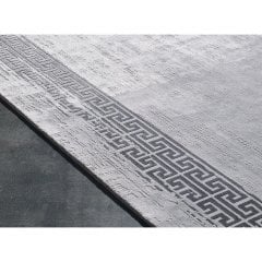 Gümüşsuyu Halı Black & Brown 11298 Gri Doğal İplik Çerçeveli Dokuma Taban Halı