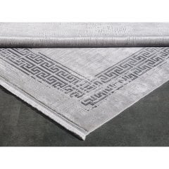 Gümüşsuyu Halı Black & Brown 11298 Gri Doğal İplik Çerçeveli Dokuma Taban Halı