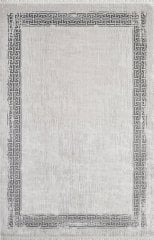 Gümüşsuyu Halı Black & Brown 11298 Gri Doğal İplik Çerçeveli Dokuma Taban Halı