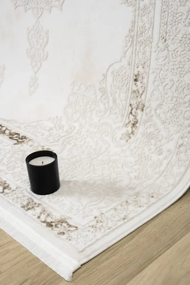 Seyran Halı Vista 5122 Kahve Akrilik Çerçeveli Yumuşak Dokulu Şık Halı