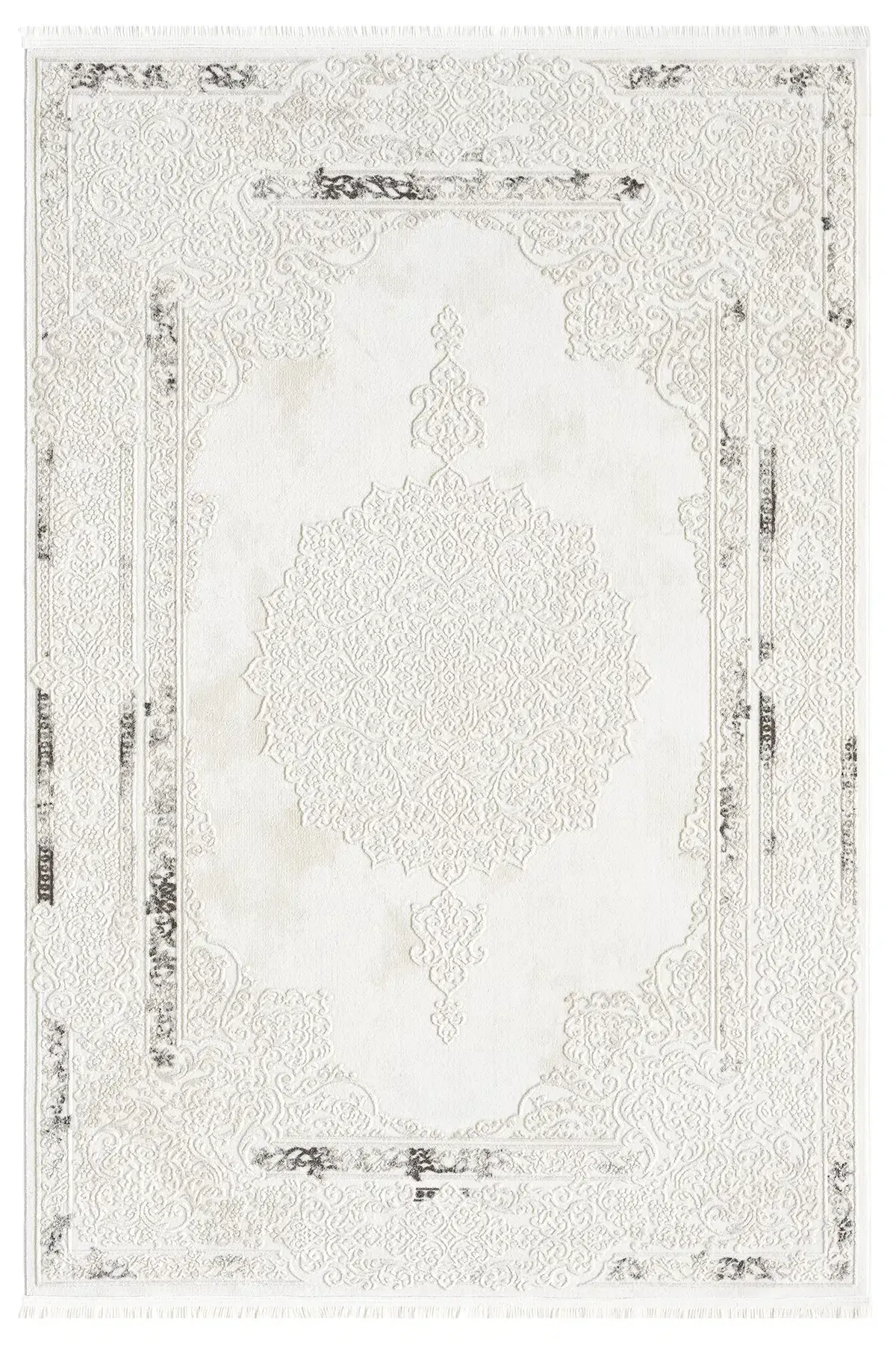 Seyran Halı Vista 5122 Gri Akrilik Çerçeveli Yumuşak Dokulu Şık Halı