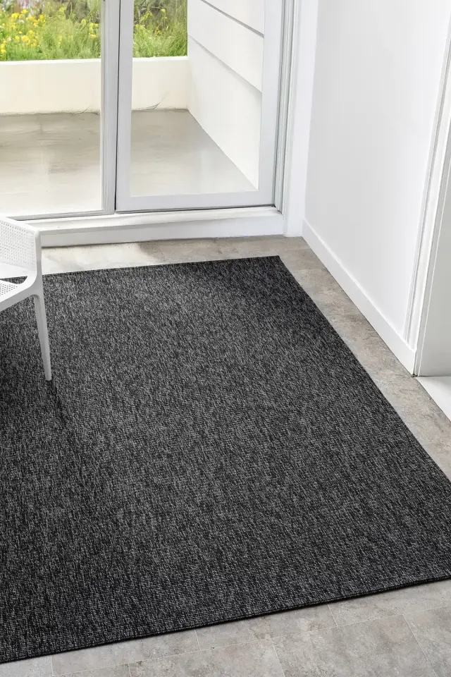 Seyran Halı Bombay 663 Antrasit Kolay Temizlenen Hav Toz Vermez Hasır Dokulu Sisal Halı