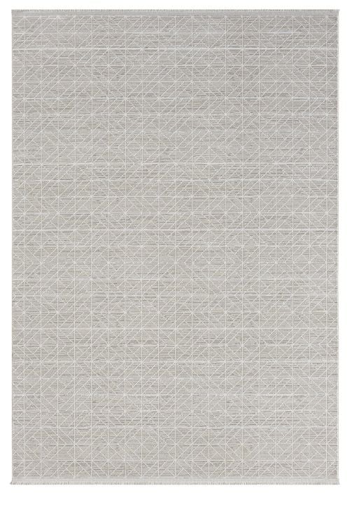 Seyran Halı Gusto 903 Gri Polyester Dokuma Taban Saçaklı Modern Halı