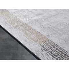 Gümüşsuyu Halı Black & Brown 11298 Sarı Doğal İplik Çerçeveli Dokuma Taban Halı