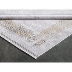 Gümüşsuyu Halı Black & Brown 11298 Sarı Doğal İplik Çerçeveli Dokuma Taban Halı