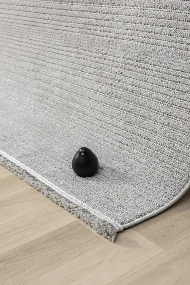 Seyran Halı Zara 950 Gri Polyester Yumuşak Dokulu Yüksek Kaliteli Modern Halı