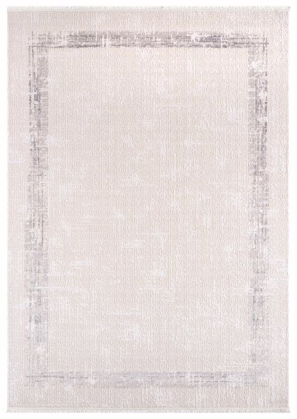 Luxess Halı İpek 1132 Gri Akrilik Çerçeveli Yüksek Kalite Modern Halı