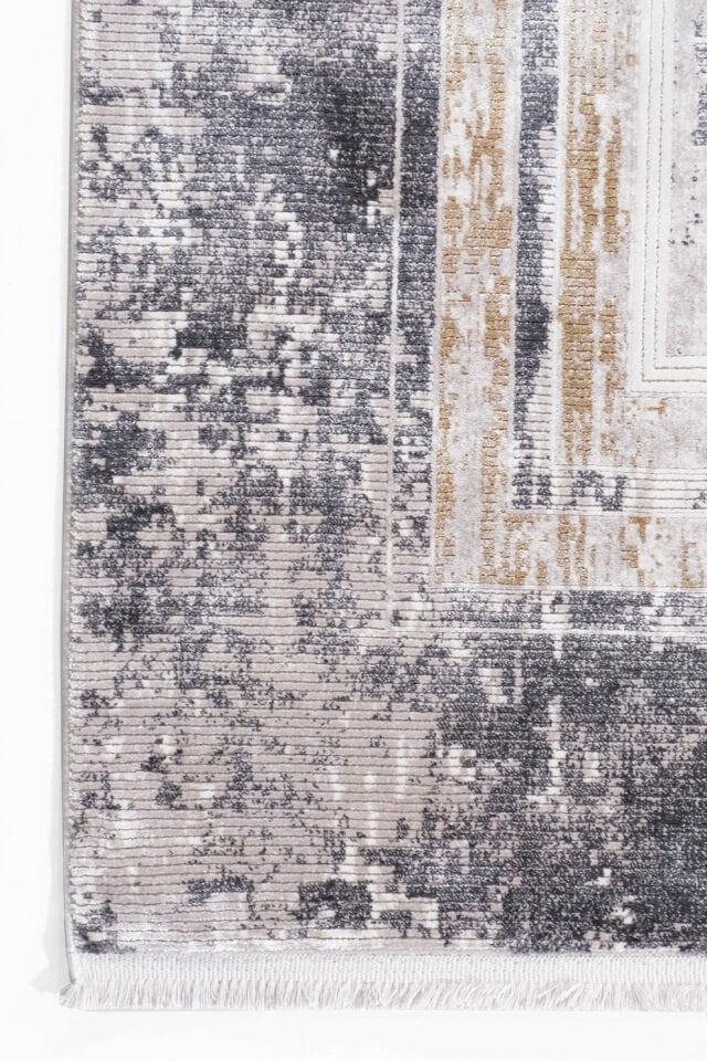 Dolce Vita Halı Perfecto 5511 Piombo Viskoz İplik Çerçeveli Yumuşak Dokulu Şık Halı