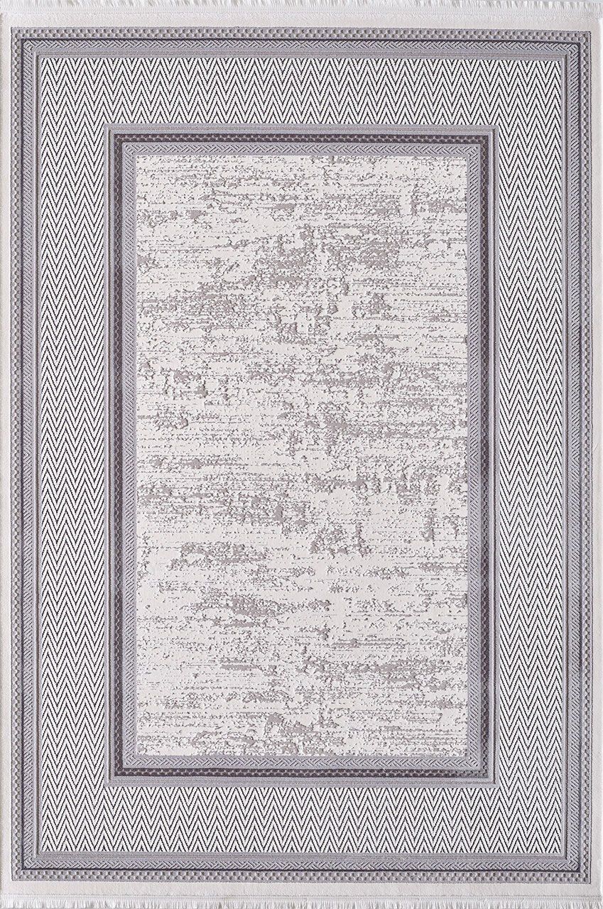 Artemis Halı Murano 9165B Krem Gri Akrilik Çerçeveli Yumuşak Dokulu Oturma Odası Halısı