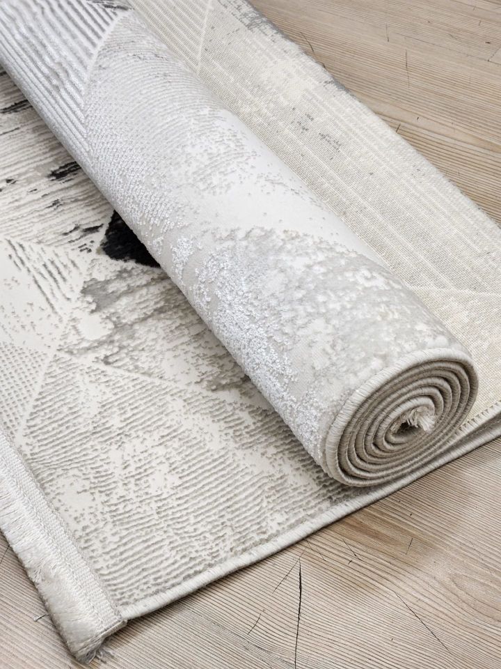 Luxess Halı Zen 1033 Gri Mikrofiber Polyester Yumuşak Dokulu Modern Şık Halı