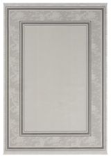 Seyran Halı Gusto 905 Gri Polyester Çerçeveli Dokuma Taban Saçaklı Modern Halı