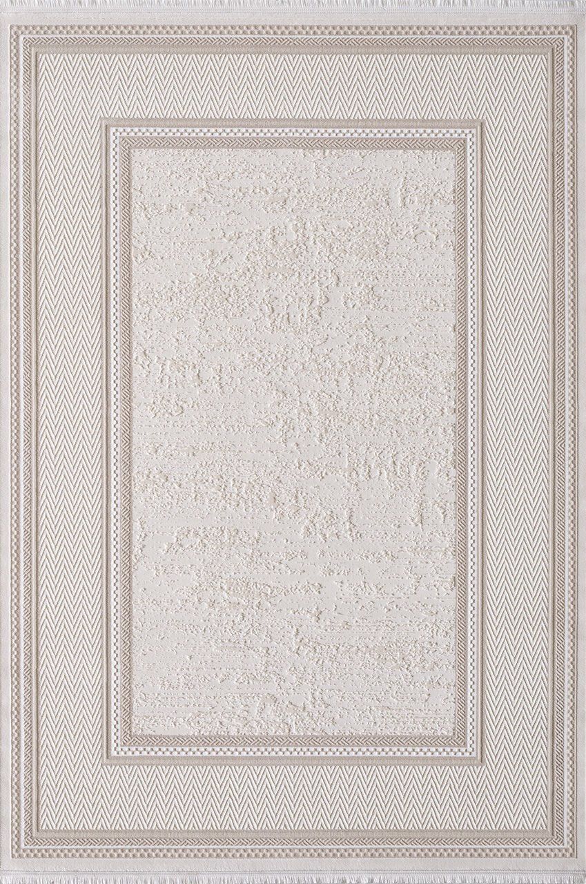 Artemis Halı Murano 9165D Krem Bej Akrilik Çerçeveli Yumuşak Dokulu Oturma Odası Halısı